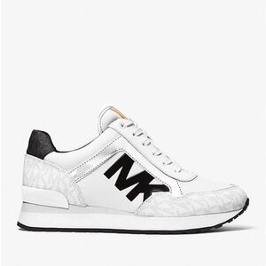 Women’s Size 7.5 (Euro Sz 38) Michael Kors Maddy Two-tone Trainers Bright White